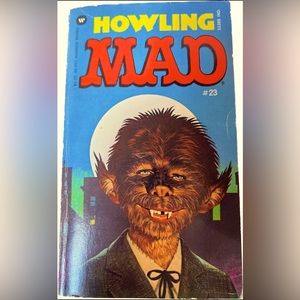 EUC 1970's HOWLING MAD Paperback Book #23 HOWLING MAD 1974 Warner 1st Print